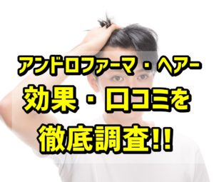 アンドロファーマ・ヘアーサプリの効果・口コミ・ハゲに効くの？
